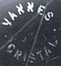 Small square ashtray vintage Crystal Vannes le Chatel