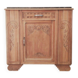 Rare Art Deco sideboard – solid oak, marble & fine finishes