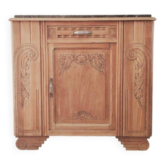 Rare Art Deco sideboard – solid oak, marble & fine finishes