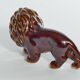 Mid-Century Modern Chinese Brown Glazed Lion Figurine