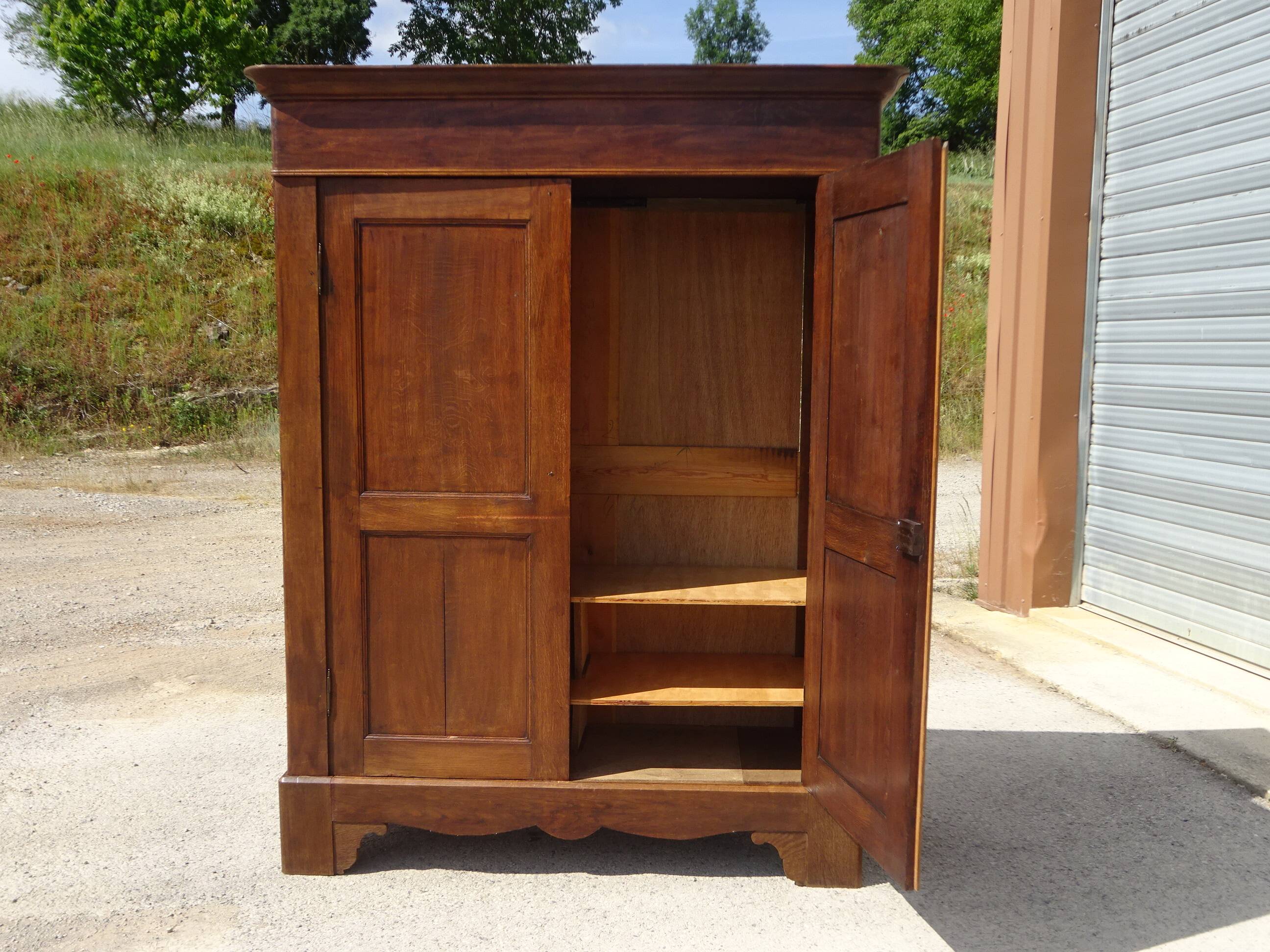 Large Parisian wardrobe in solid oak