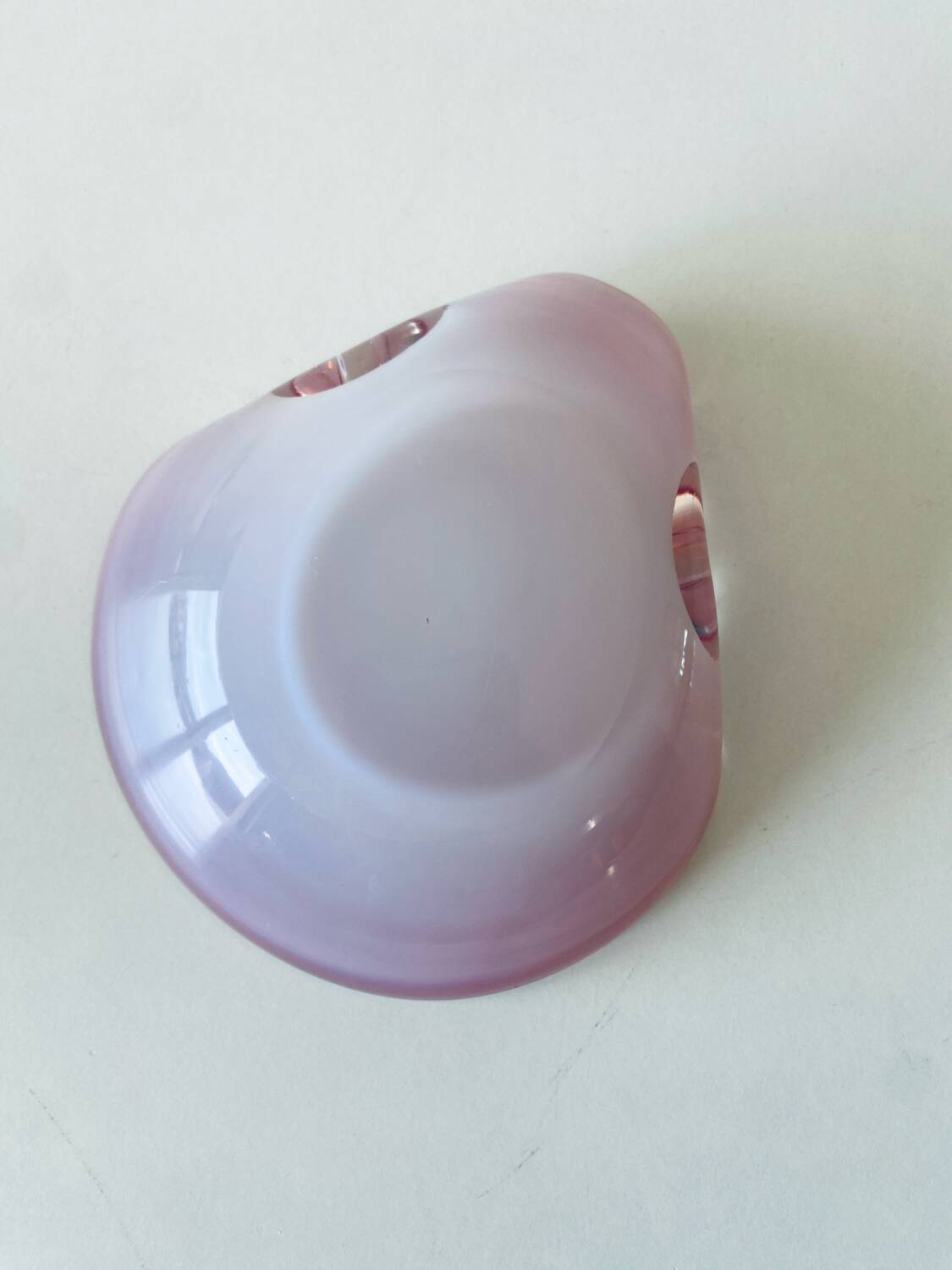 Large Murano pocket tray in opaline