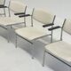 Fauteuils Gijs van der Sluis en cuir blanc