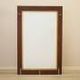 Danish solid mahogany mirror with slatted shelf, 1970s