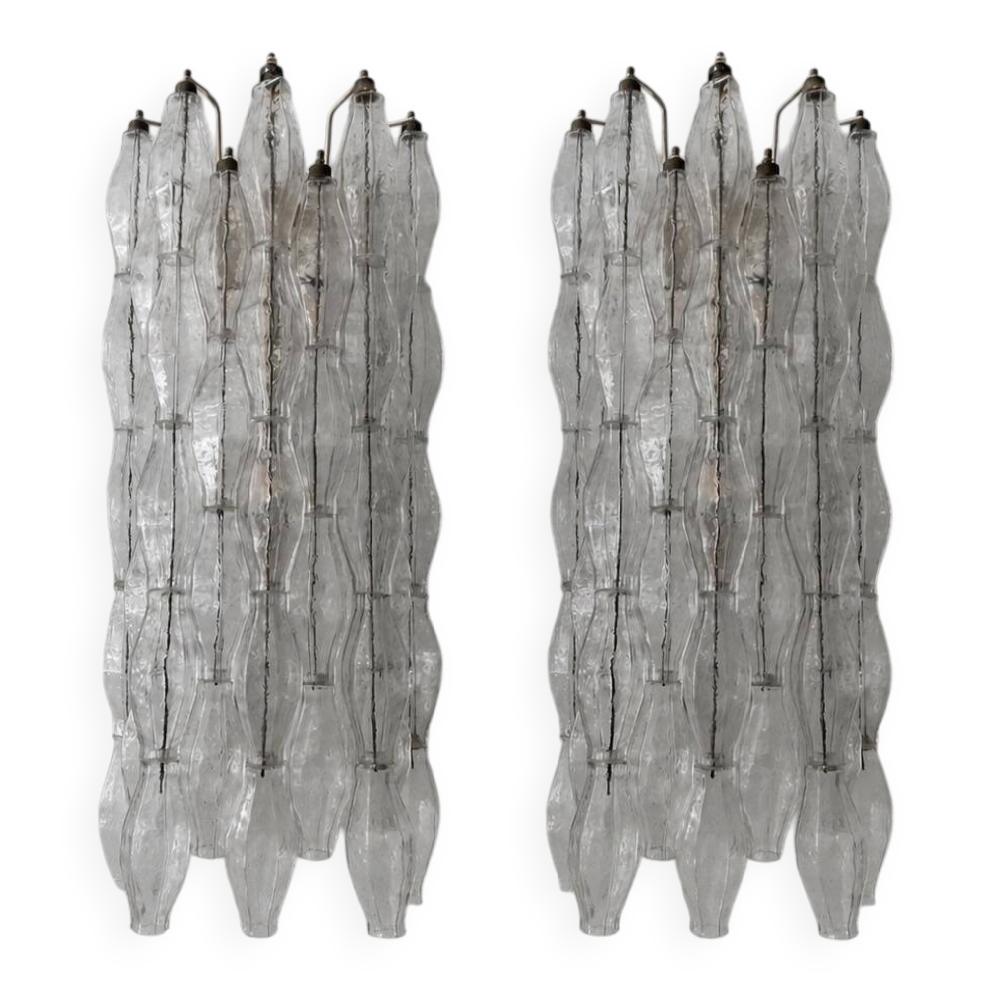 Pair of vintage Italian wall lights from the 60s by designer Carlo Scarpa.