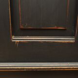 Black painted linen press wardrobe