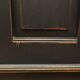 Black painted linen press wardrobe