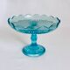 Sky blue glass compotier
