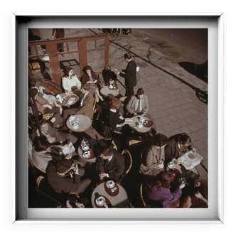 A terrace day in Amsterdam, fine art print, 1961, original film colors