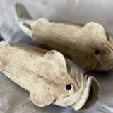 2 fish slip vases