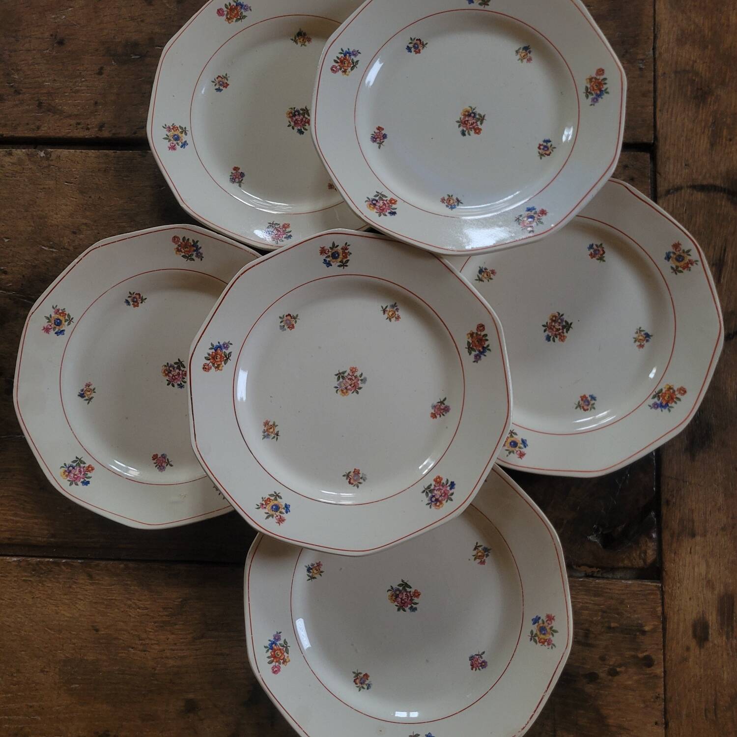 6 dessert plates Moulin des Loup