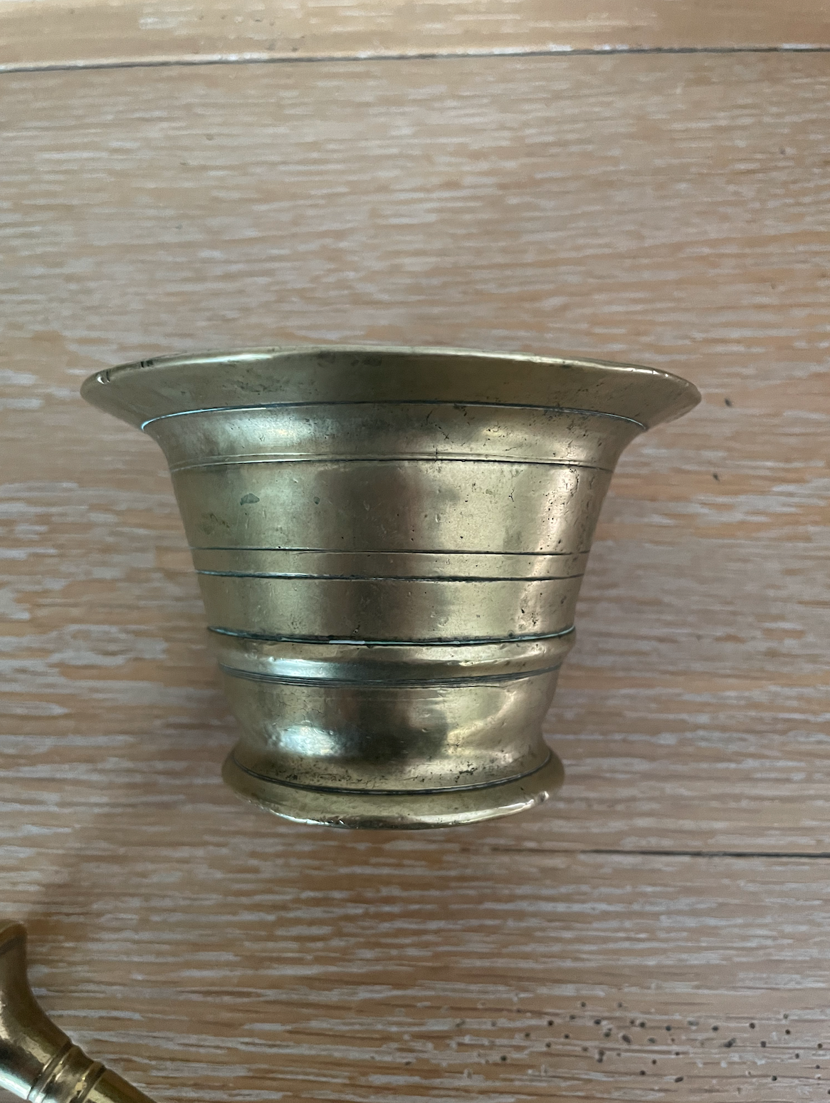 Brass mortar and pestle