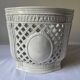 Reticulated pot cover in Italian porcelain