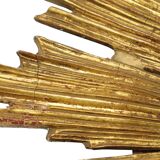 Large Wooden Sun Mirror Sunburst Deknudt Gold Leaf 70cm