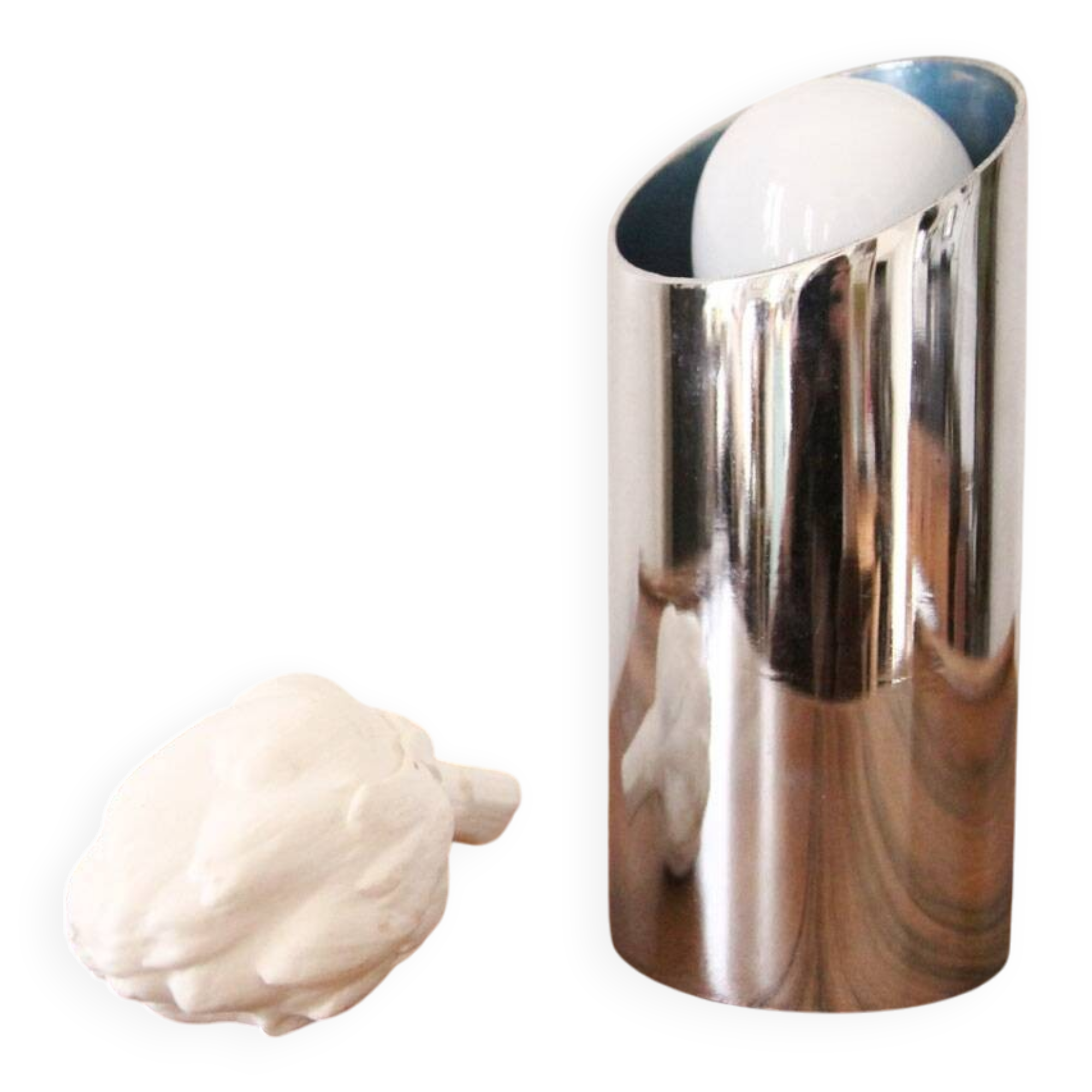 Small vintage chrome metal lamp