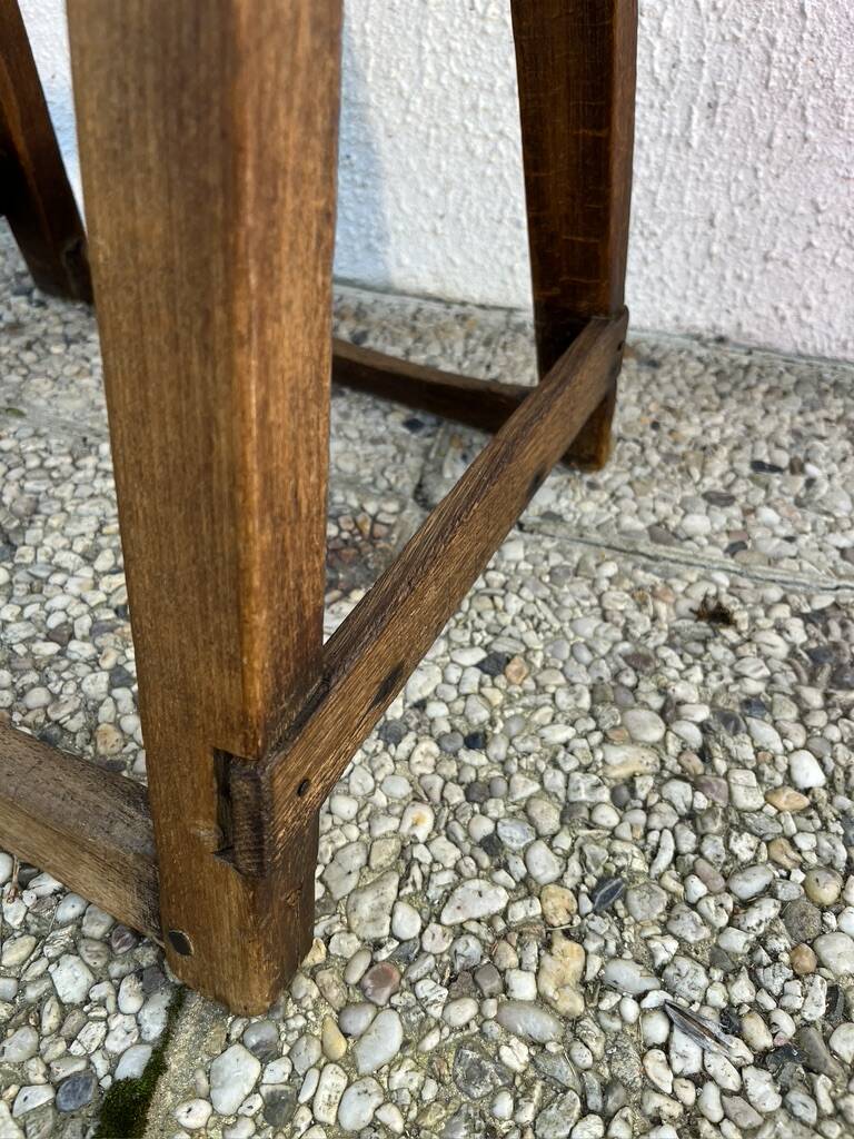 Industrial wooden stool