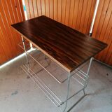 Table door reviews end of sofa line of steel chrome wengué vintage