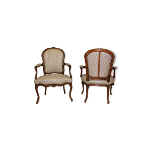 Paire de fauteuils cabriolets