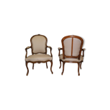 Pair of Louis XV period convertible armchairs