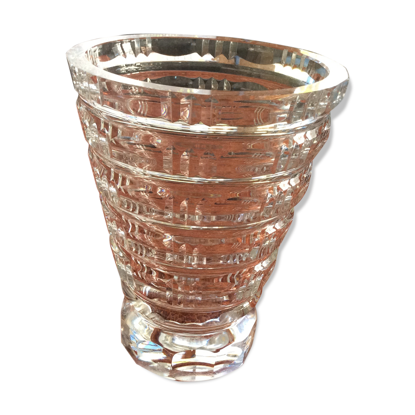 50s/60s Daum Crystal vase