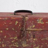 Antique chest with red and green patina (c.1920) #75
