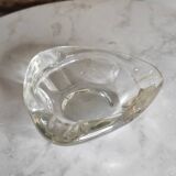 Vintage triangular glass ashtray
