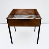 Hans Agne Jakobsson Square Copper Flower Table/ Pot Planter, AB Markaryd Sweden 1950s