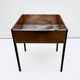 Hans Agne Jakobsson Table à fleurs carrée en cuivre/pot de fleurs, AB Markaryd Suède années 1950