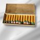 Set of twelve Vallauris majolica vegetable knife holders, 1950