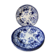 Set of 4 flat plates Creil and Montereau, Flora model