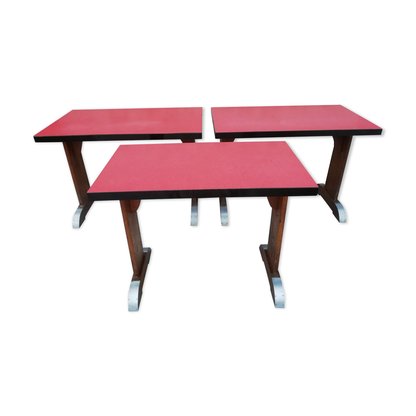 lot of 3 vintage bistro tables