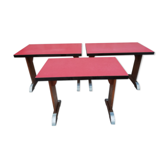 lot of 3 vintage bistro tables