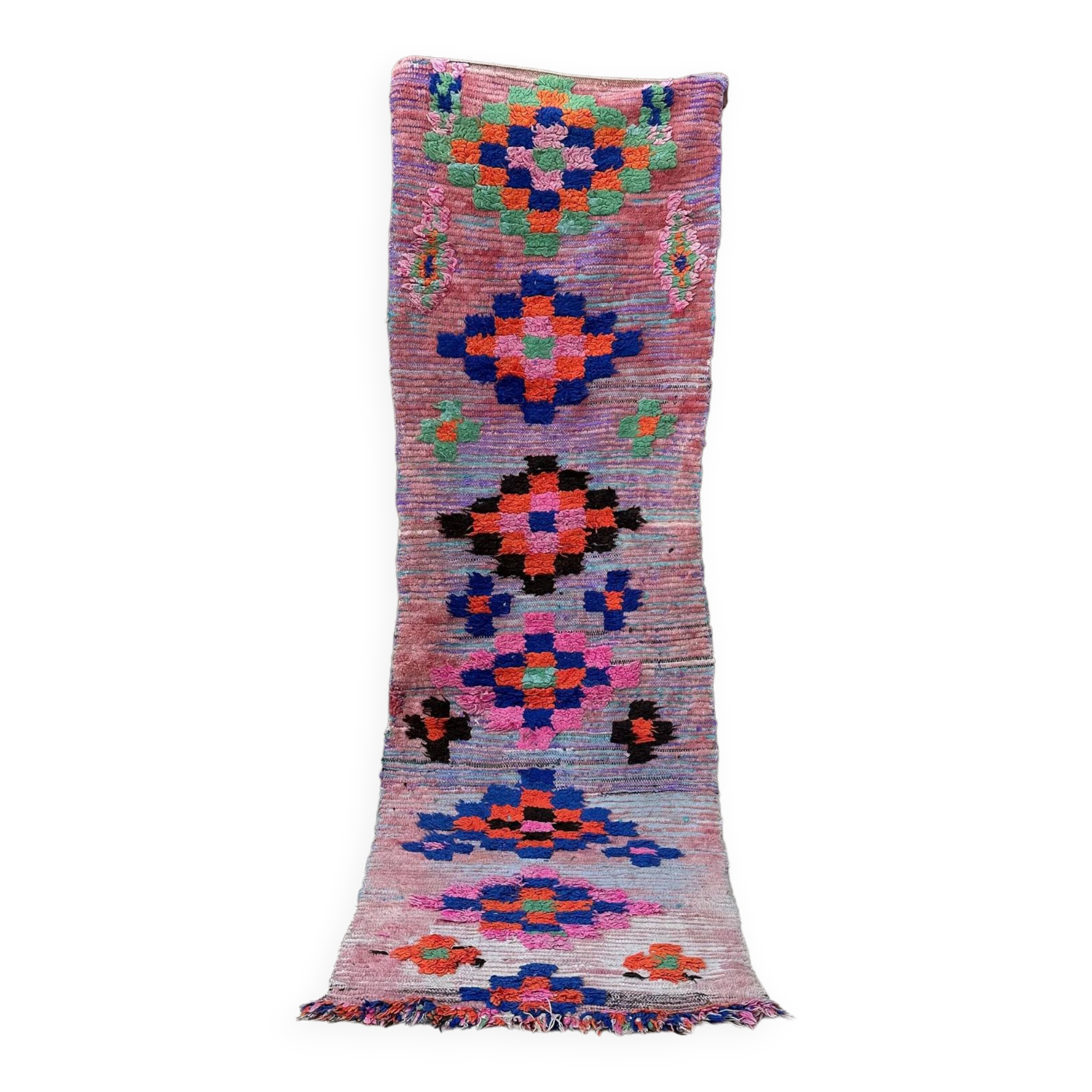 Colorful moroccan rug - 79 x 263 cm
