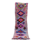 Colorful moroccan rug - 79 x 263 cm