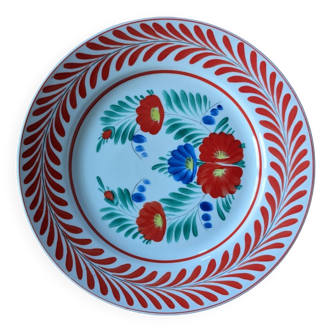 Hollohaza Hungary porcelain plate, decorated with hand paint