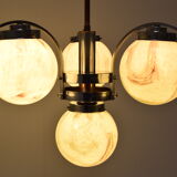 Art deco chrome chandelier,1930's.