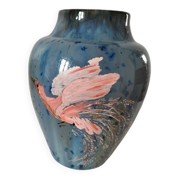 Vase Faiencerie Héraldique Pierrefonds
