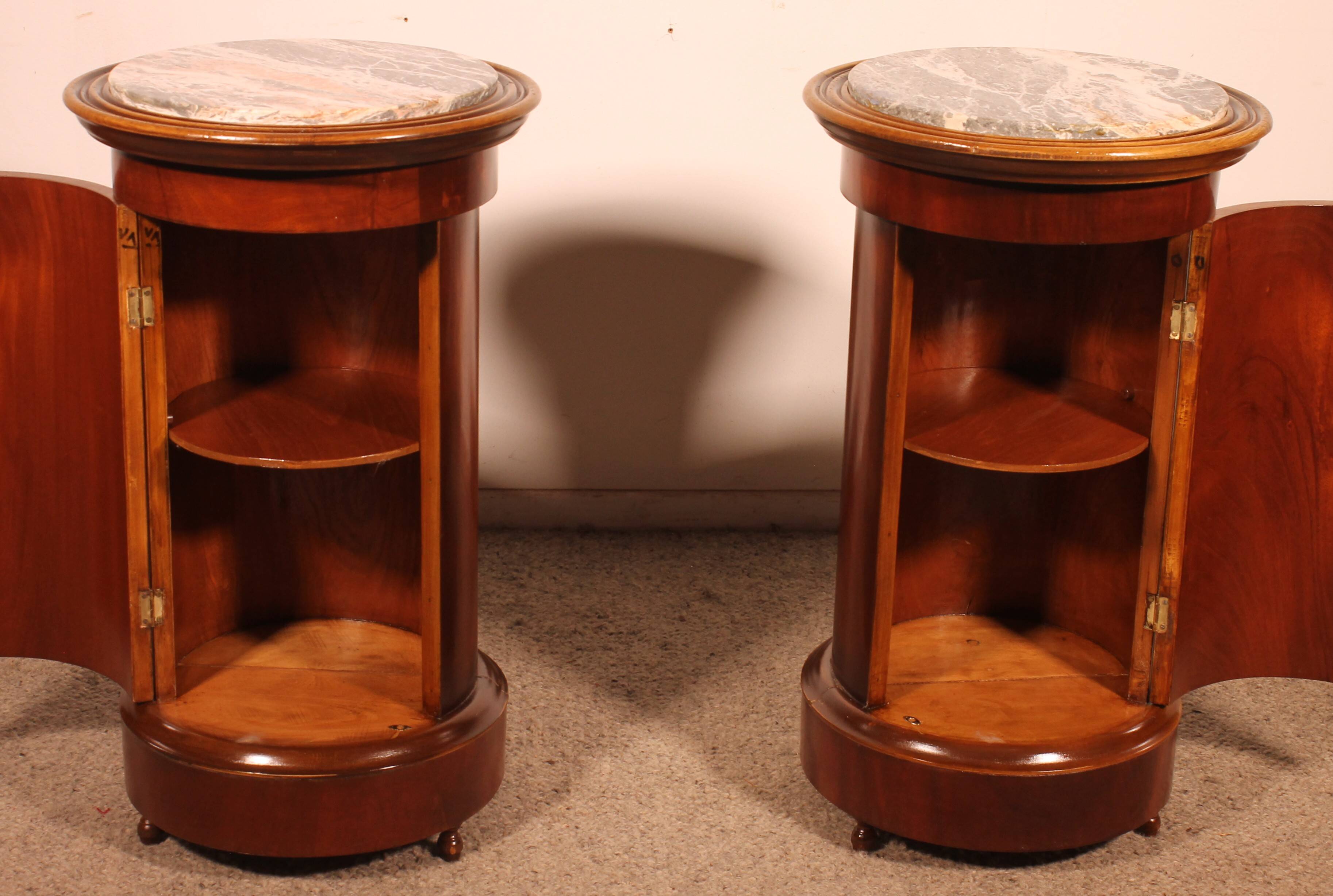 pair of somnos in mahogany