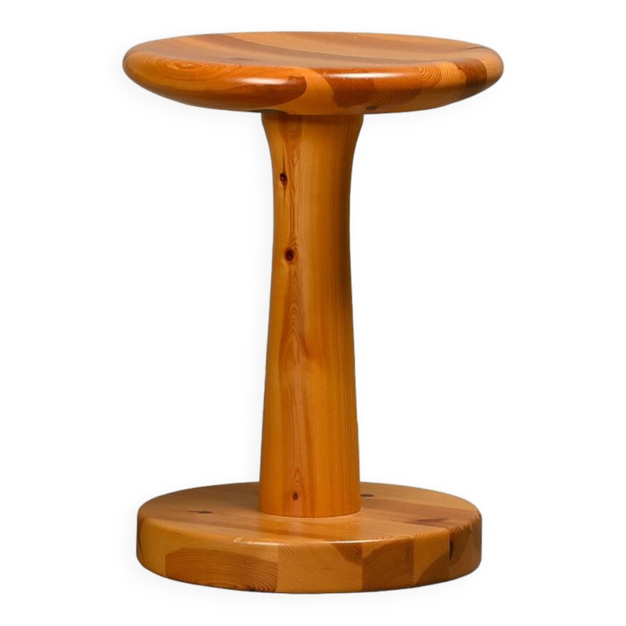 Rainer Daumiller Stool in solid naturel pine for Hirtshals Savværk, Denmark 1970
