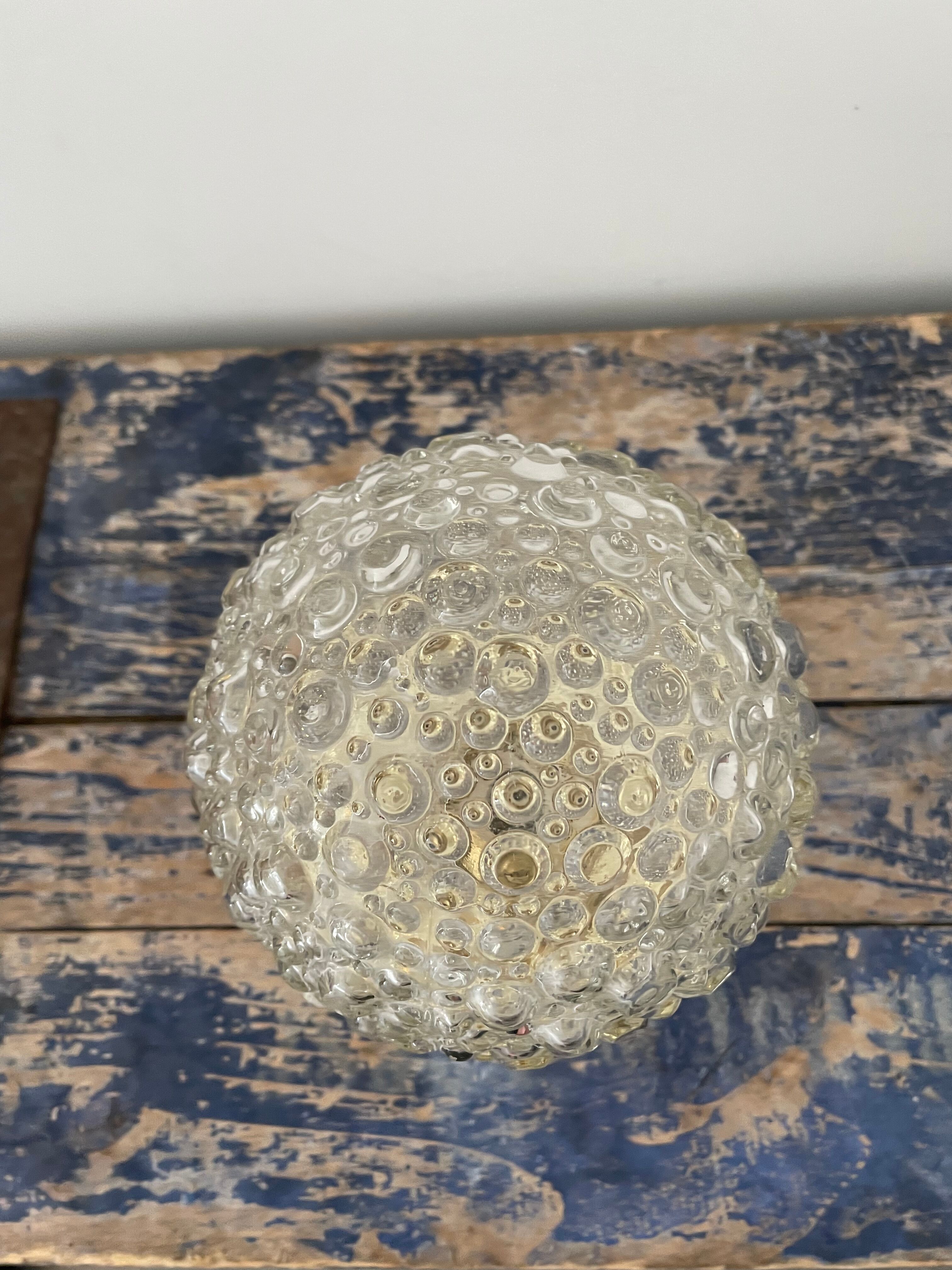 Vintage bubble globe lamp electrified to new