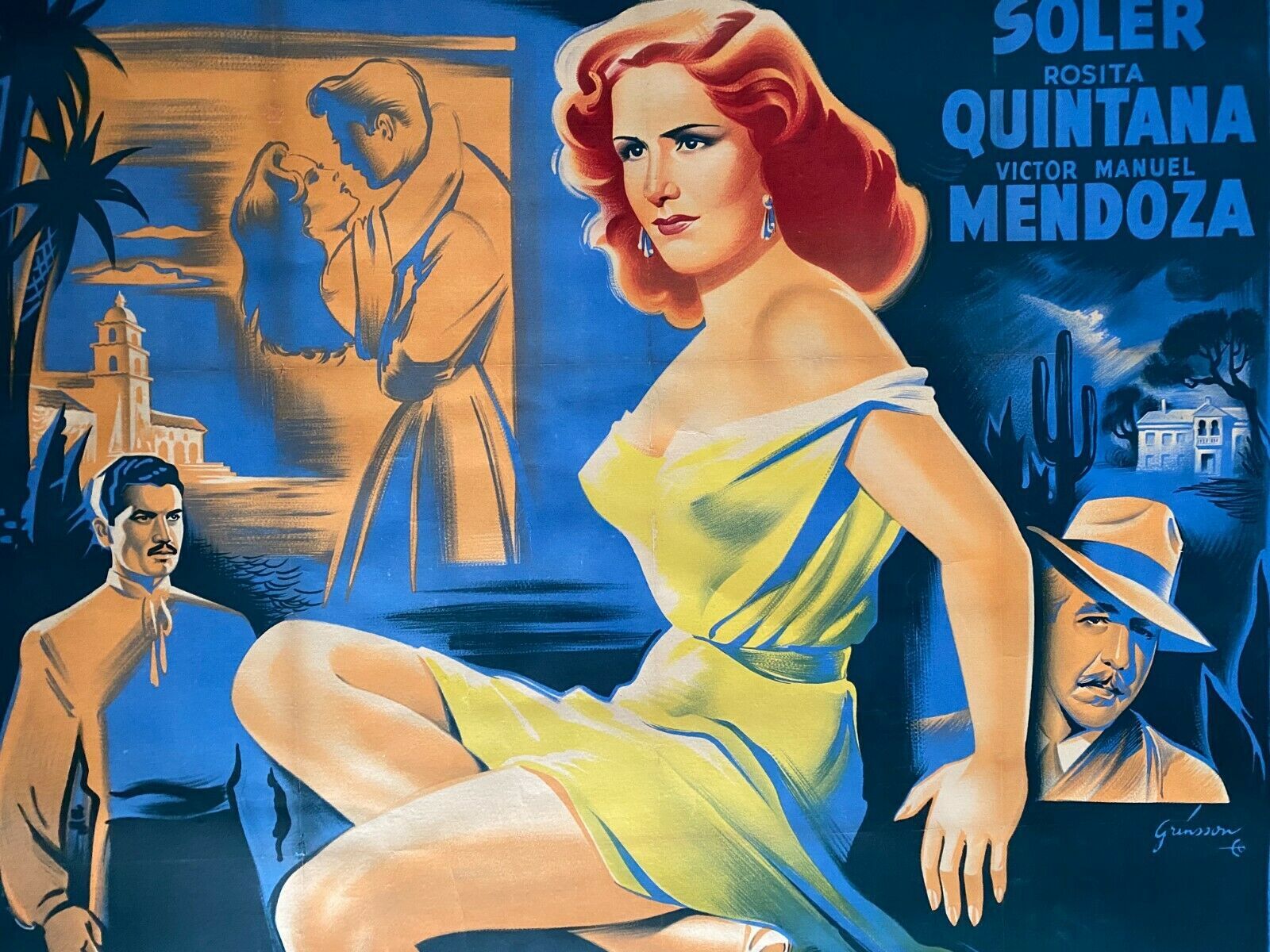 Poster "Susana the Perverse" Luis Bunuel, Rosita Quintana 120x160cm 1951