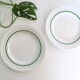 Set of 4 mouin des Loups plate, green motif, French vintage, rustic, countryside