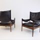 Ensemble de 2 fauteuils en cuir Modus pour Søren Willadsen, Kristian Vedel