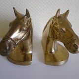 2 Horse-shaped bookends  in brass