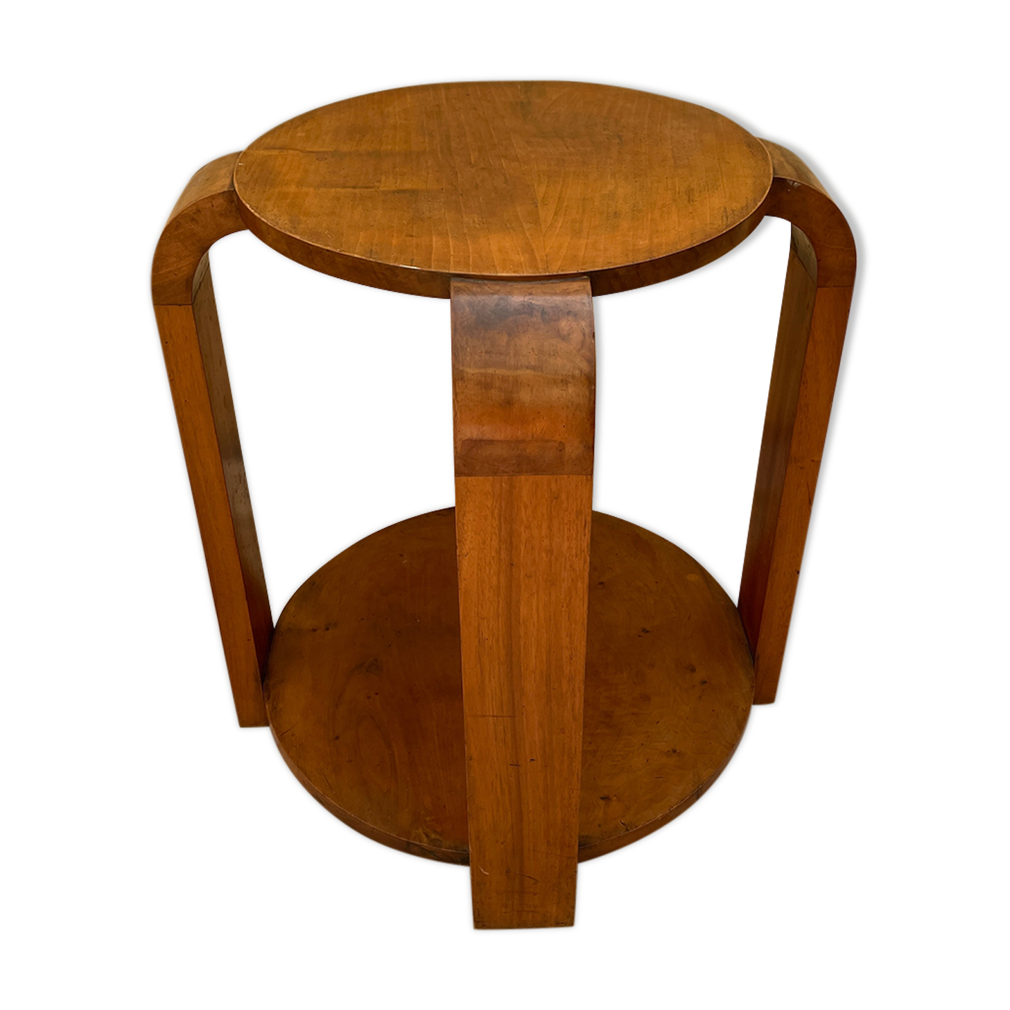 Art Deco pedestal table 1920 in solid wood