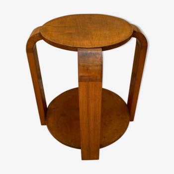 Art Deco pedestal table 1920 in solid wood