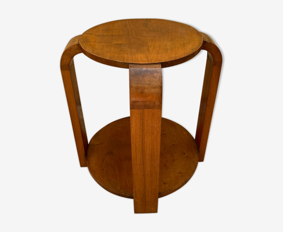 Guéridon art déco 1920 en bois massif