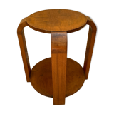 Art Deco pedestal table 1920 in solid wood
