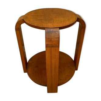 Art Deco pedestal table 1920 in solid wood