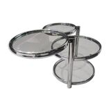 Round coffee table with 3 removable trays